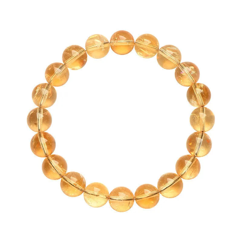 Natural yellow citrine bracelet with geometric beads in multiple size configurations from 4mm to 20.8mm diameters