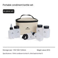 Naturehike modern minimalist six-piece plastic seasoning bottle set for outdoor use.