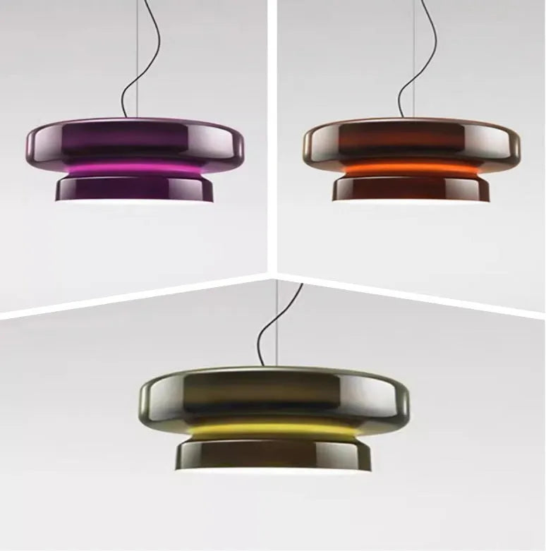 Modern glass chandelier ceiling light with 36cm square dimensions