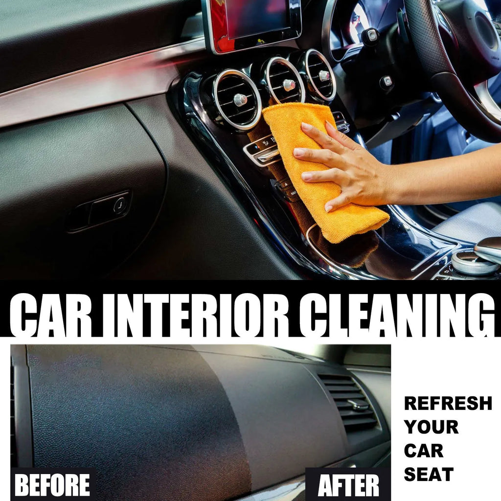 120ml car interior renovation cleaner bottle for leather and plastic surfaces, 18cm tall