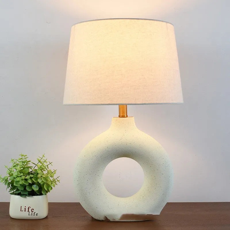 Japanese style ceramic pottery pot table lamp with 52cm height and 33cm diameter