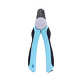 Blue dog nail clippers with safety guard for large dogs, 16.8 cm long