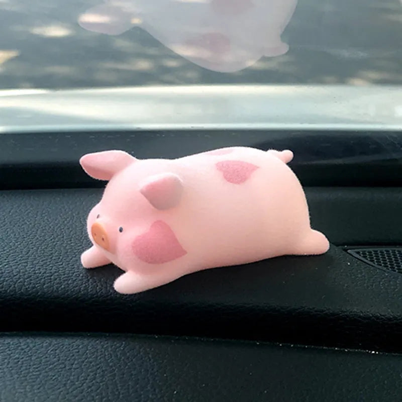 Resin cartoon pig car accessory for dashboard decoration in one of 8 available styles