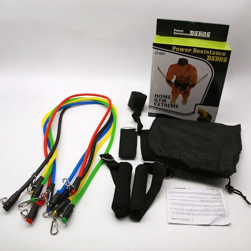 Multi-functional door sports 11-piece set combination pulling rope with ABS plastic construction
