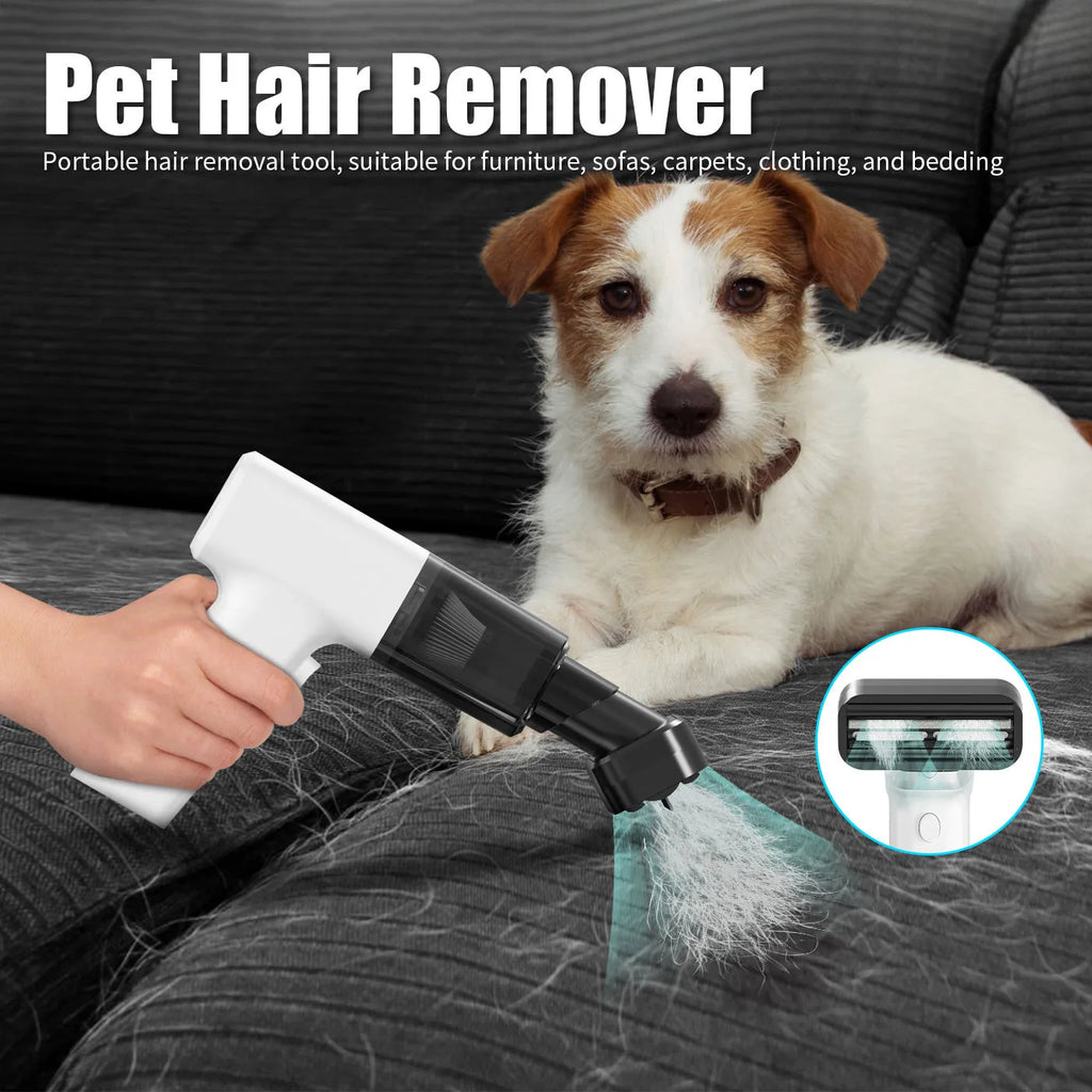 White plastic USB-powered dust collector attachment for vacuum cleaners to clean keyboards and electronics.