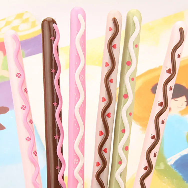 Chocolate bar design gel pen with 0.38mm tip and black erasable ink
