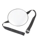 Black baby safety seat rearview mirror with adjustable strap for cars