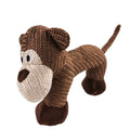 Large dog squeaky plush toy with cotton-reinforced construction for medium to large breed dogs