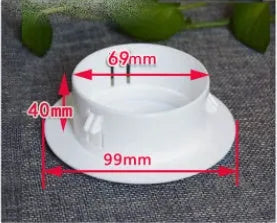 Plastic air conditioning wall hole cover and sealing kit with multiple cap sizes