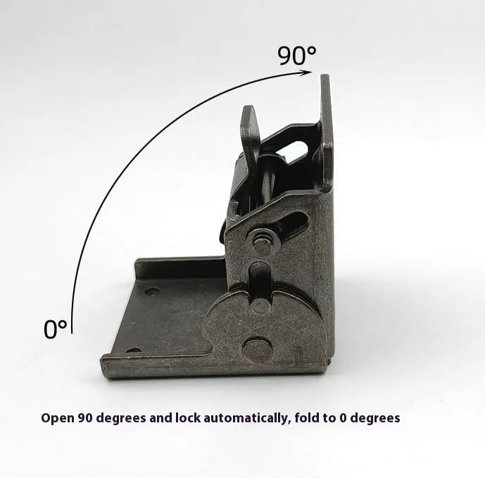 Folding hinge with 0-90 degree range for cabinet and wardrobe hardware in multiple finish options