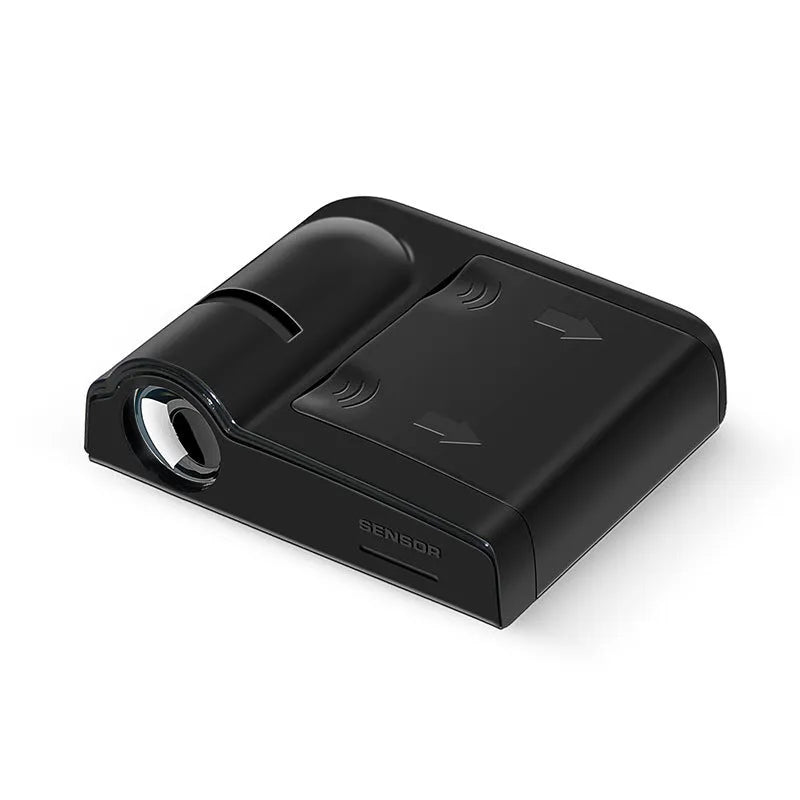 Car decorative projection radium lamp in black ABS plastic measuring 6.5 cm long