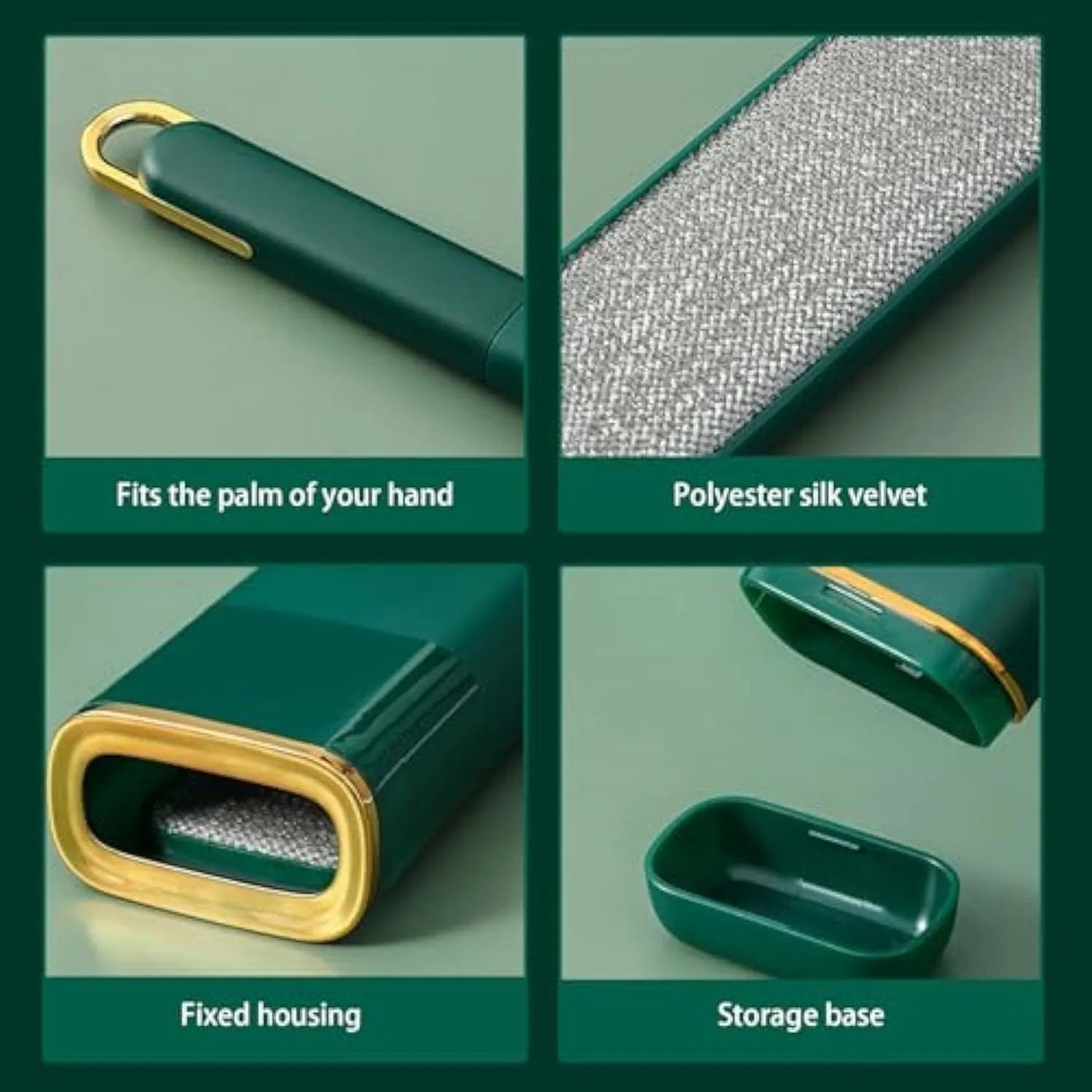 Double-sided pet hair removal brush with static electricity technology for clothes and furniture
