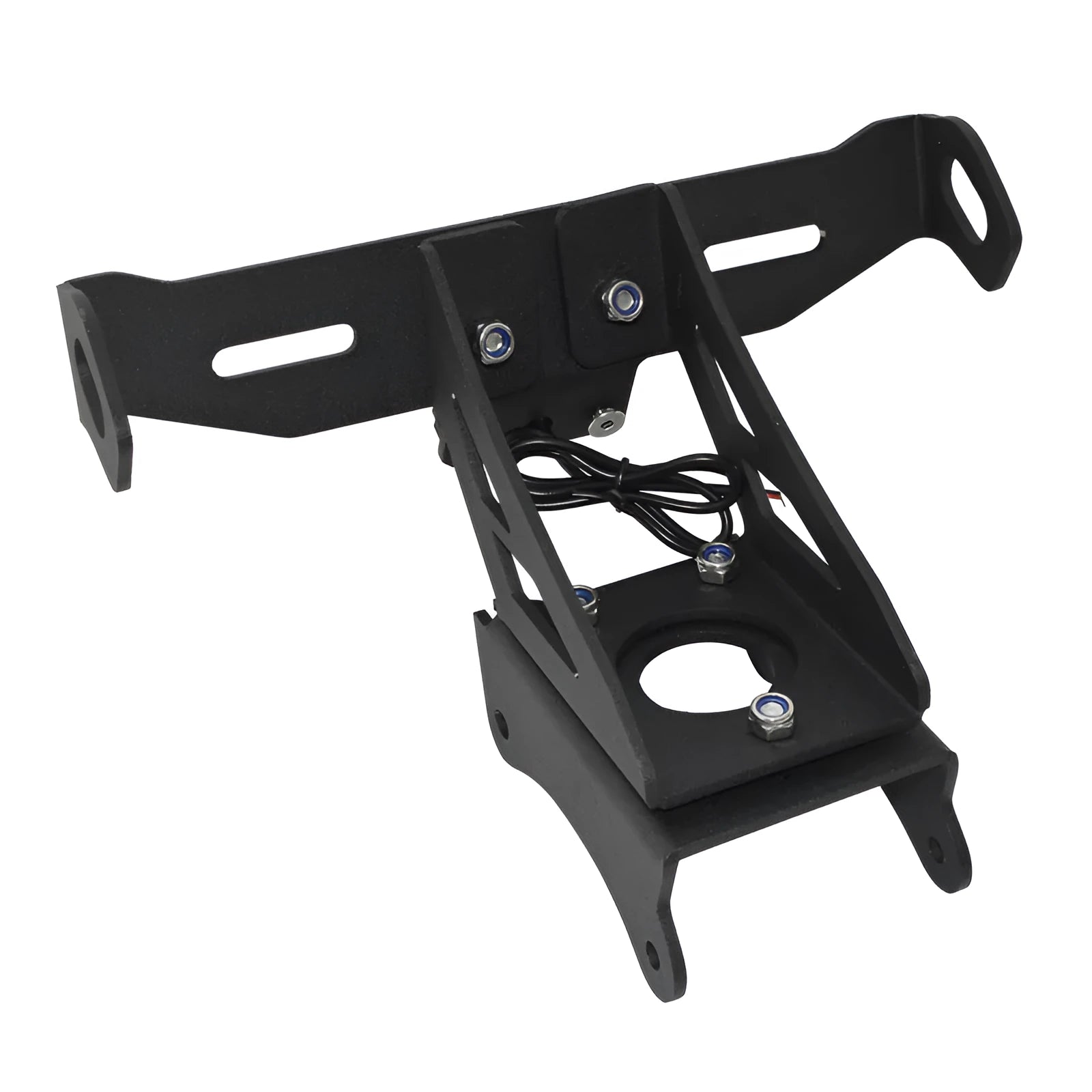 Black aluminium alloy rear licence plate frame and holder for Honda motorcycles