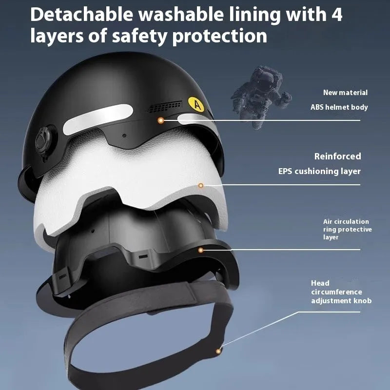 3C certified polypropylene electric motorcycle helmet with sun protection visor in multiple colour options
