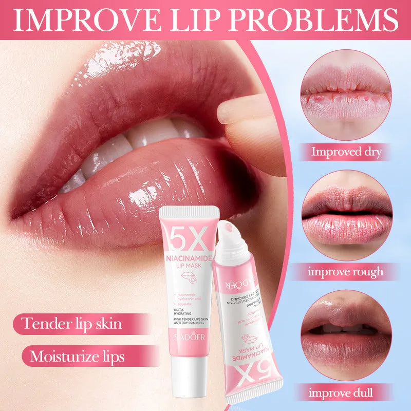 Ceramide nicotinamide vitamin C lip moisturising mask in 10g packaging