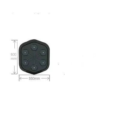 Black smart boxing machine with Bluetooth connectivity, EVA construction, and included gloves on stable surface