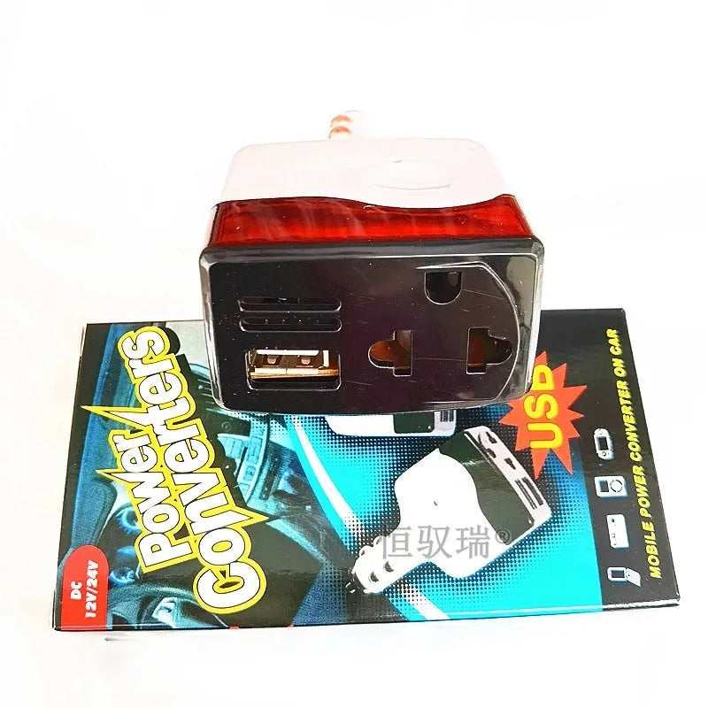 Car cigarette lighter charger with USB port for mobile phone charging