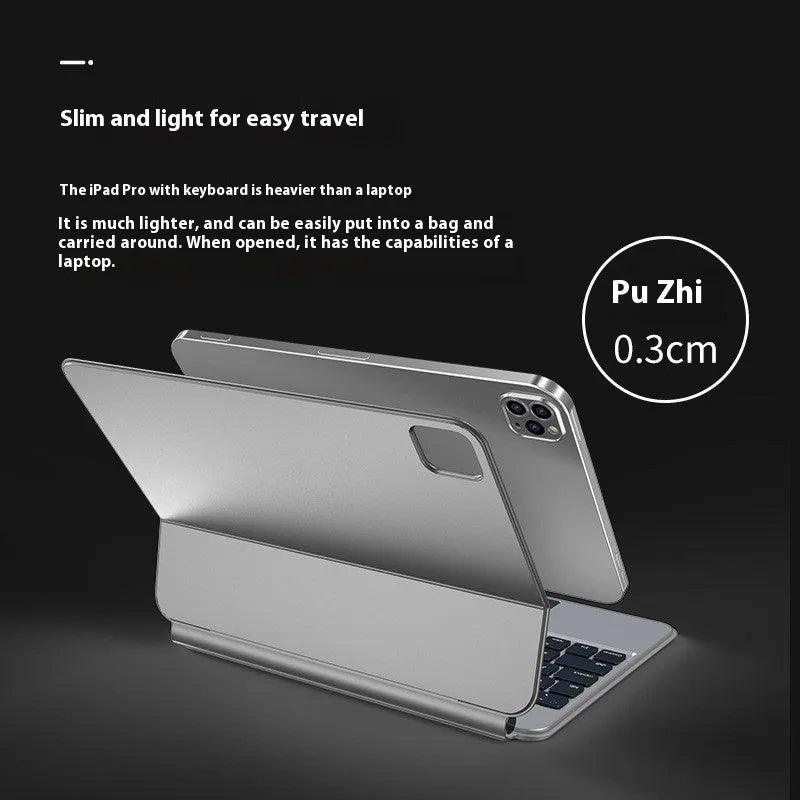 Bluetooth magnetic keyboard case with protective sleeve for 11-inch iPad tablets in five colour options