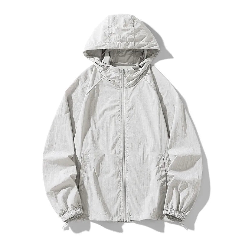Thin nylon blend loose fit sports coat in various colours for outdoor leisure