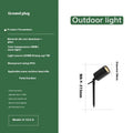 Outdoor aluminium ground lamp with IP65 waterproof rating for garden and courtyard illumination