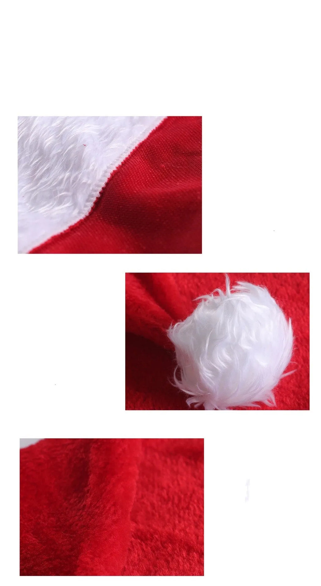 Red and white plush Santa hat with LED lights glowing around the brim and decorative pompom