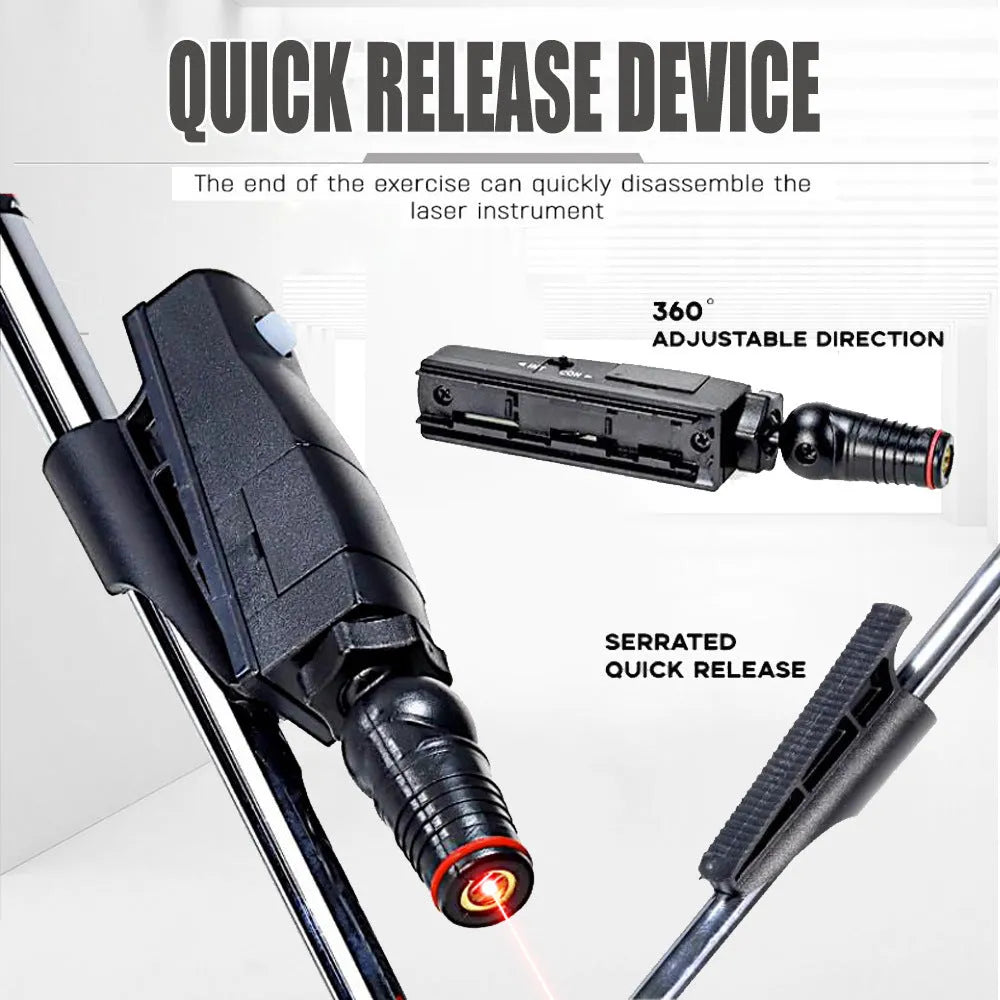 Black golf laser aiming instrument for push cart putting alignment