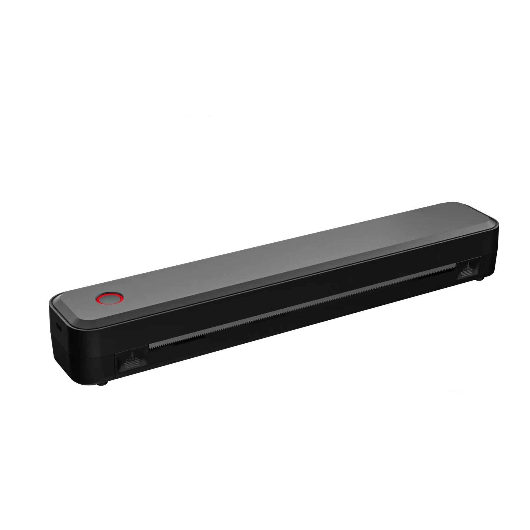 Compact thermal printer with Bluetooth connectivity for mobile drawing printing, available in black or white, dimensions 295x55x41mm