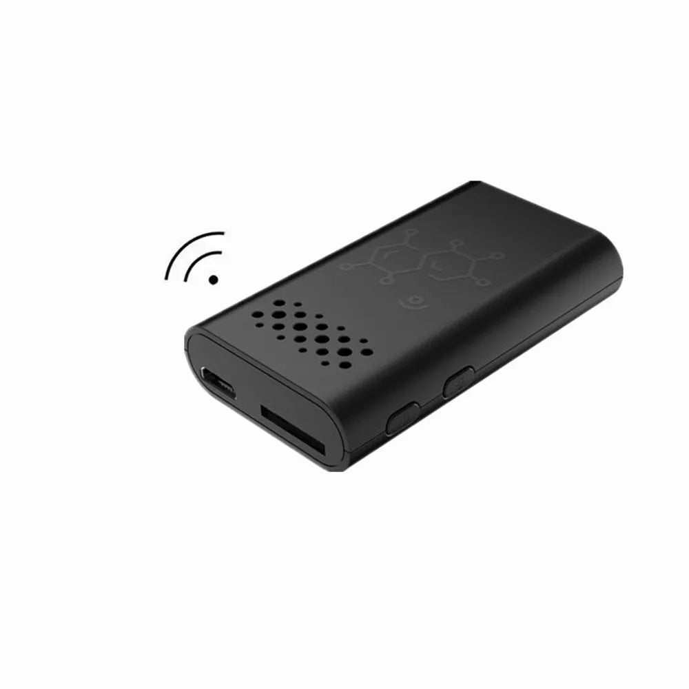 Black indoor smart security camera with WiFi connectivity for home monitoring applications