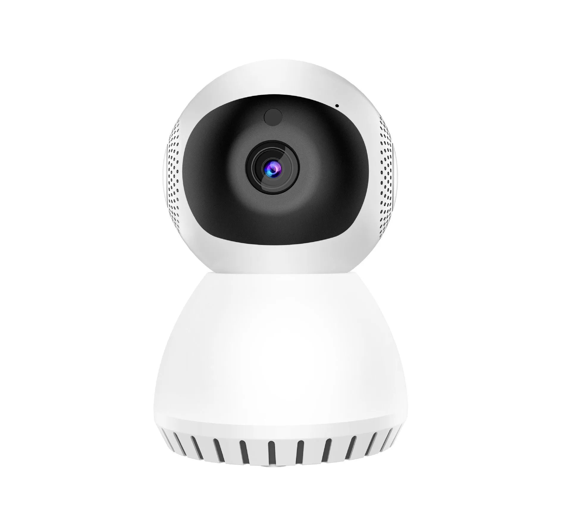 Dual-frequency wireless monitor camera with 1080p HD resolution, 12mm lens, and compact ABS design for home security.