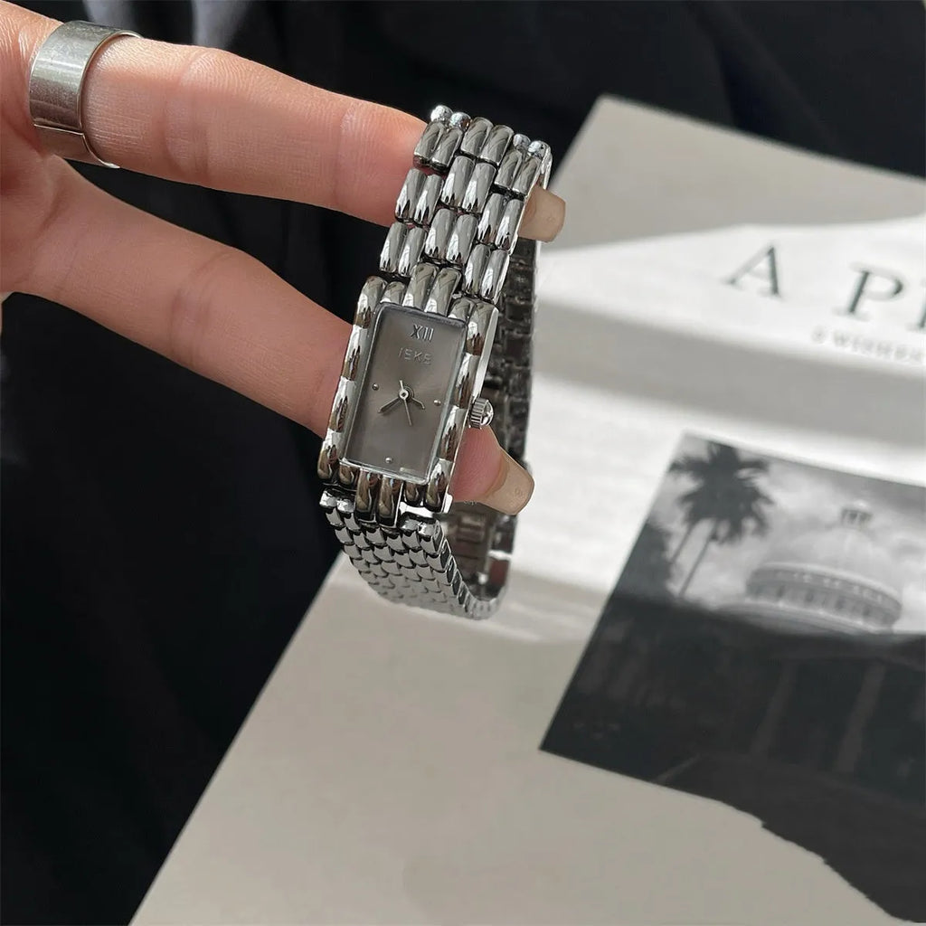 Bracelet-style watch for women with slim 7mm profile and butterfly buckle