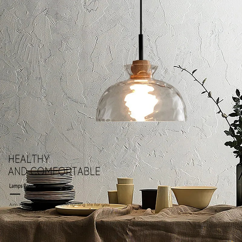 Three-head retro cafe bar pendant light in minimalist style, 220V warm light, long or round plate ceiling mount for study room or dining room.