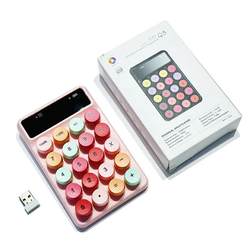 Wireless mini keyboard in Macaron colours with ABS plastic construction