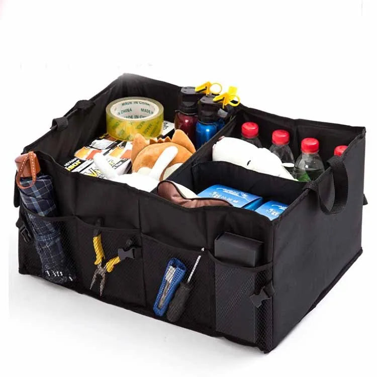 Black Oxford cloth folding storage box for large bags and cars, 560 x 400 x 260mm, 2000L