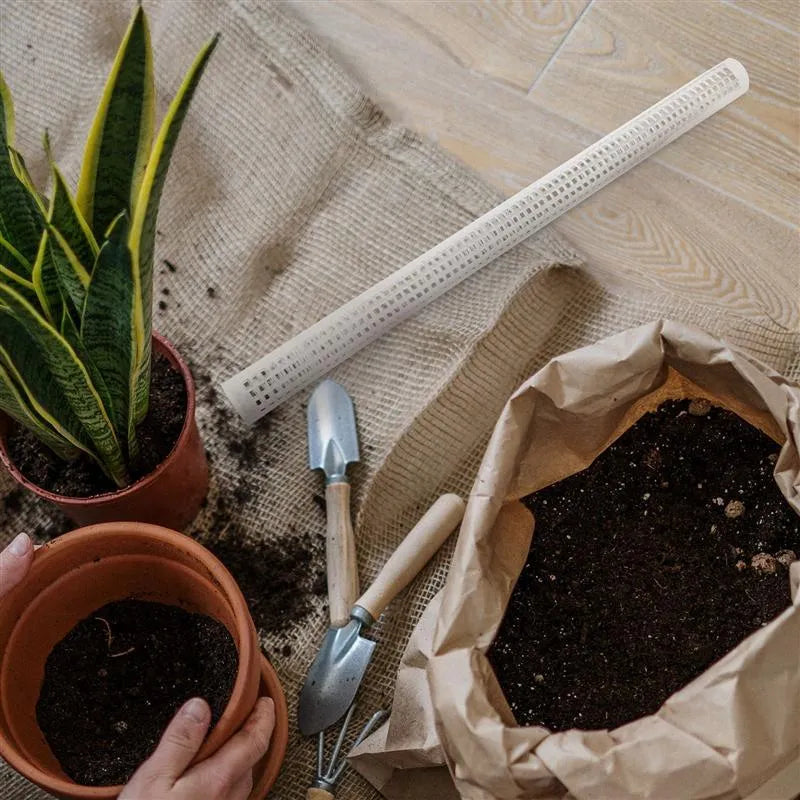 White PP plant climbing posts, 50cm x 3cm, for supporting climbing vines and potted plants indoors and outdoors