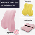 Office lumbar support cushion measuring 40x40x8cm in grey, navy blue, and pink colour options