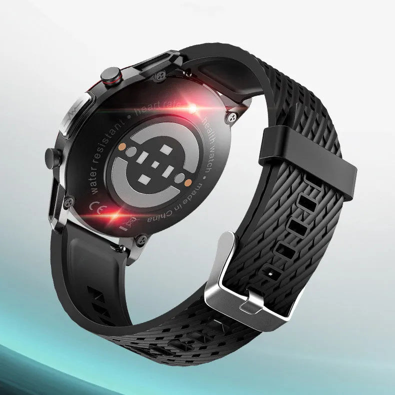 F800 ECG Blood Pressure Sports Smart Watch with black TPU wristband and 1.3-inch display