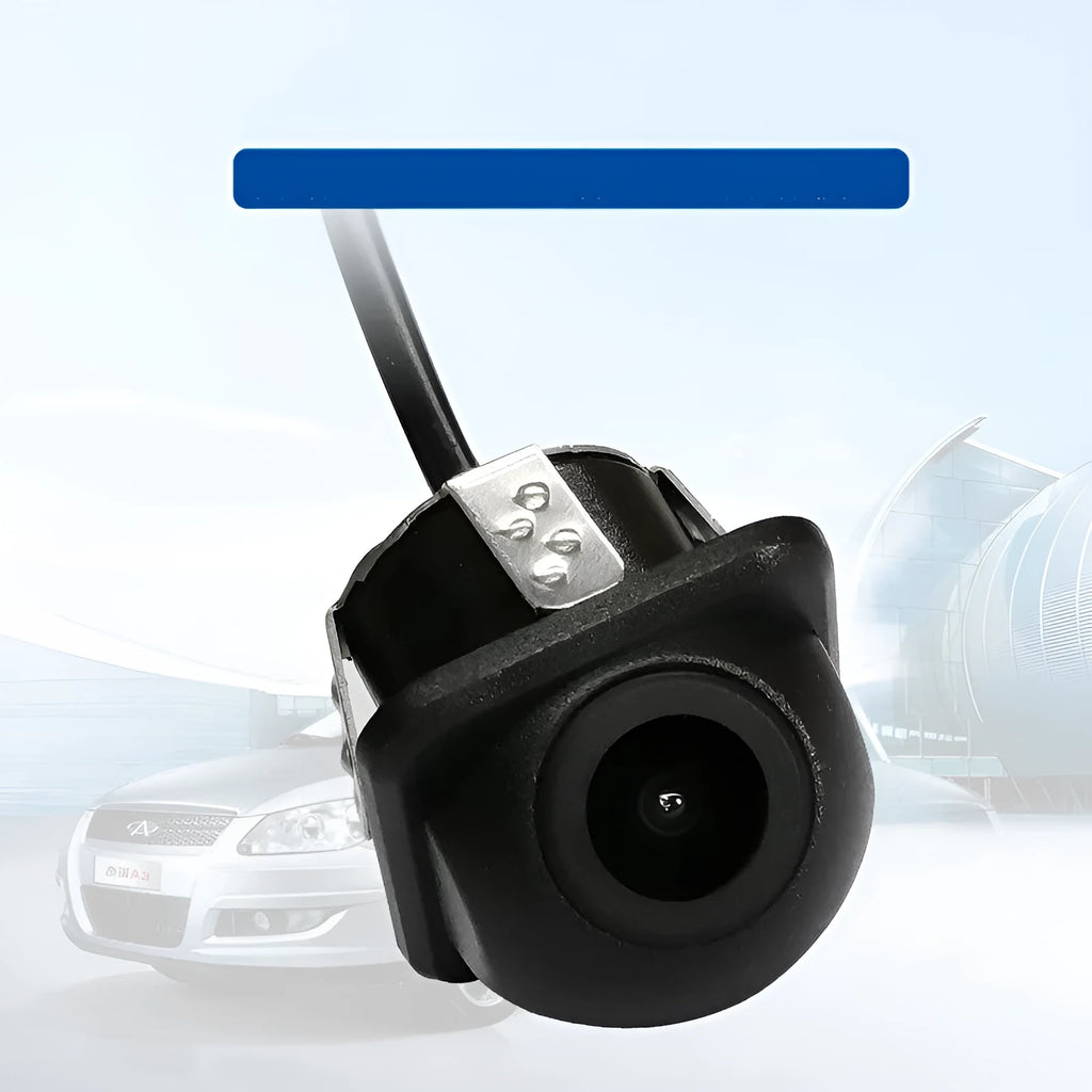 Black HD rear view car camera for GM vehicles, 720x576 resolution, 170-degree angle, 13cm x 7.9cm x 5.8cm ABS housing