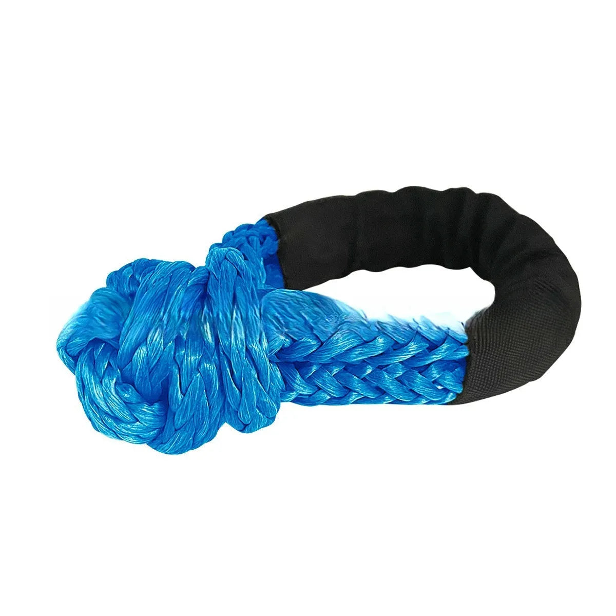 Polymer soft shackle trailer rope for vehicle recovery, shown in a colour option, with 12mm diameter and 17-tonne load rating.
