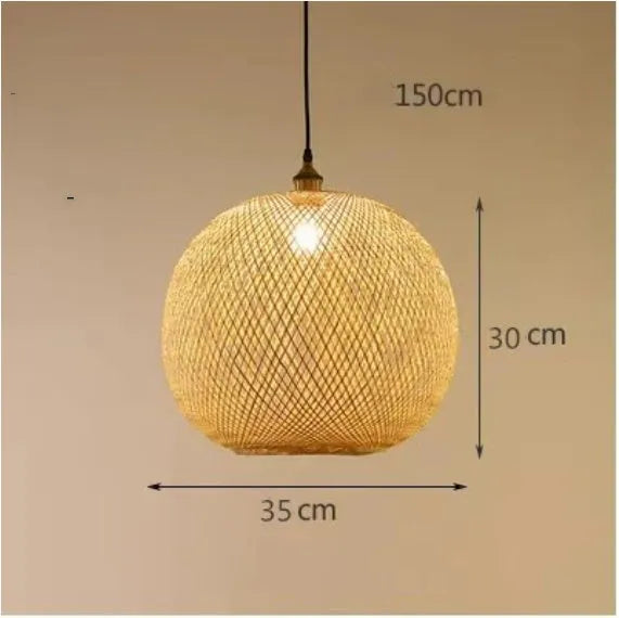 Rustic pastoral style hall chandelier with a single fabric shade, shown in a bedroom setting.