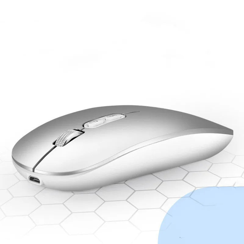 iMice wireless rechargeable silent mouse, 2.4GHz, 1600DPI, 113 x 57 x 25mm, black or silver grey, for laptop and desktop