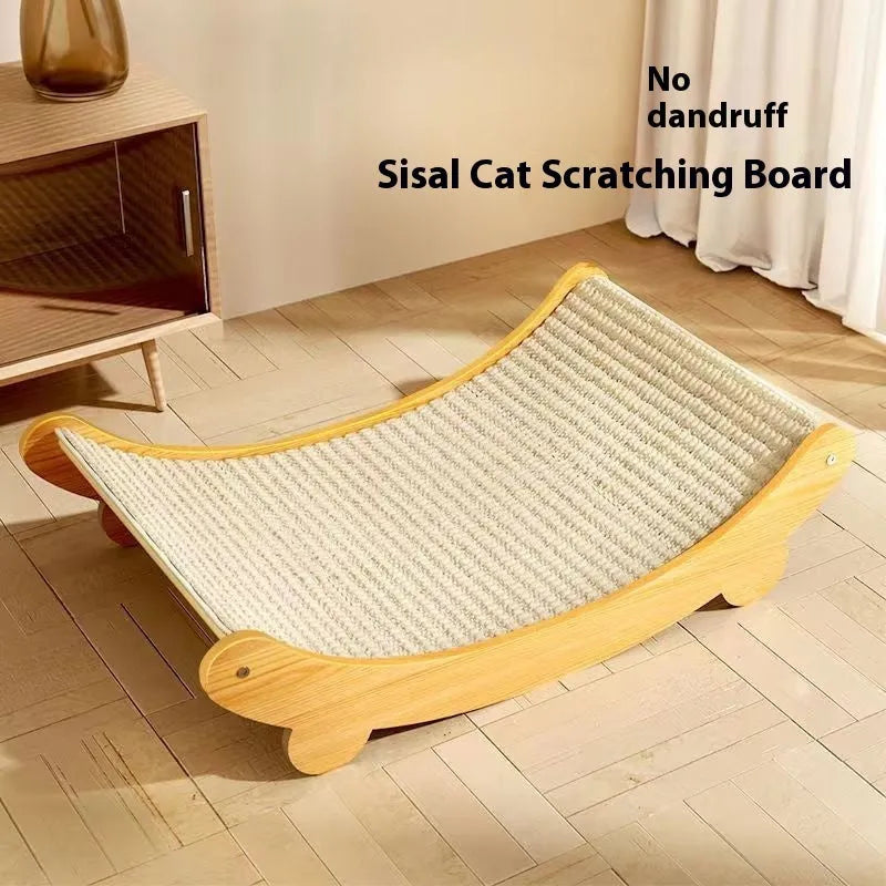 Sisal cat scratch board with 30cm by 45cm natural fibre scratching surface in pastoral style design
