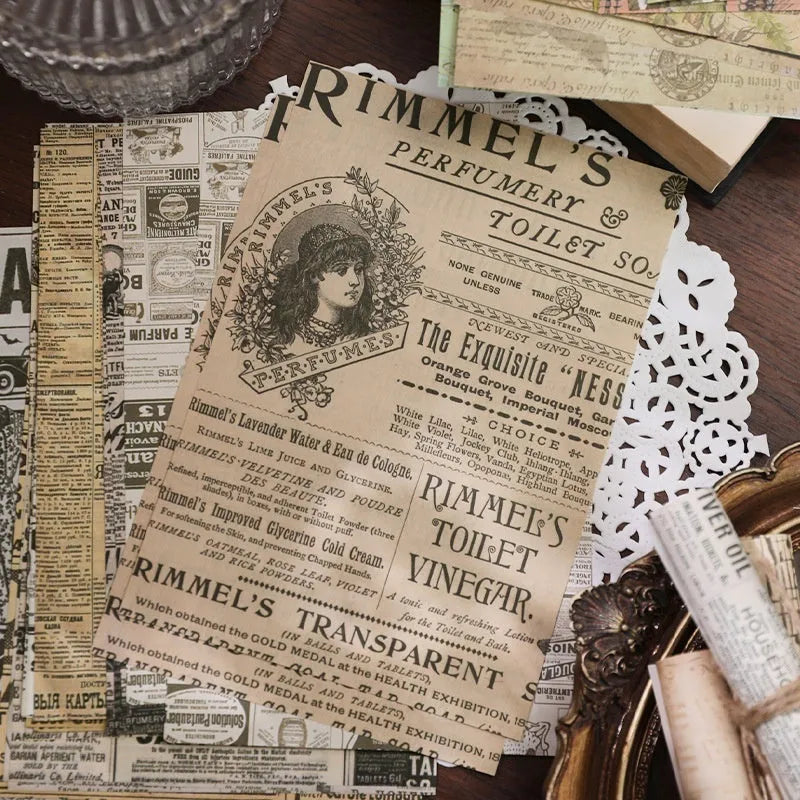 Classical Letters Retro Literary Notebook showing A5 hardcover with vintage design, open to blank 120gsm pages