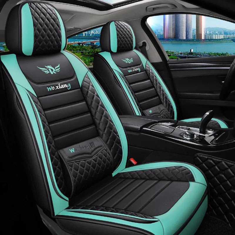 Five Four Seasons car seat cushion with high elastic sponge, leather cover, 65x55x25cm, in sports red colour