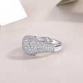 Moissanite wedding ring set in S925 silver with platinum plating, sizes 5 to 9, under 0.1 carat stones, gift box and GRA certificate