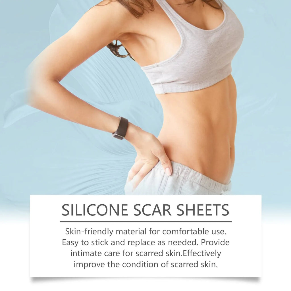 One roll of transparent silicone scar patch paster for scar management.