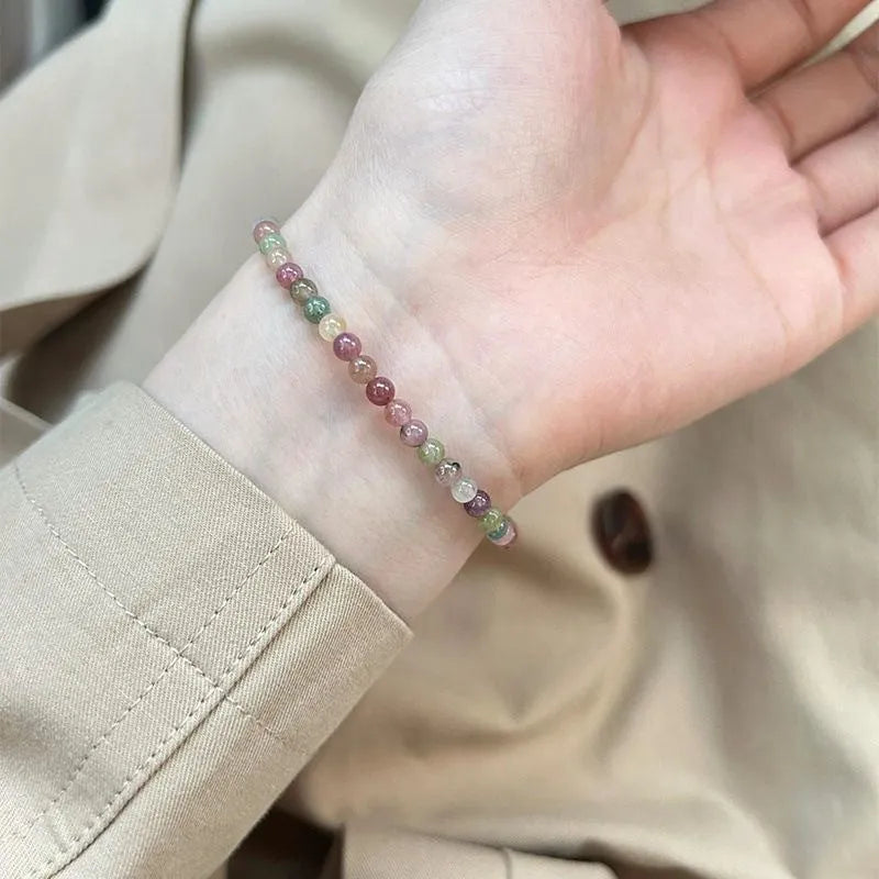 Women's geometric crystal bracelet with electroplated finish in various colour options