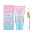 75g collagen night mask gel pack with applicator brush for overnight facial treatment.