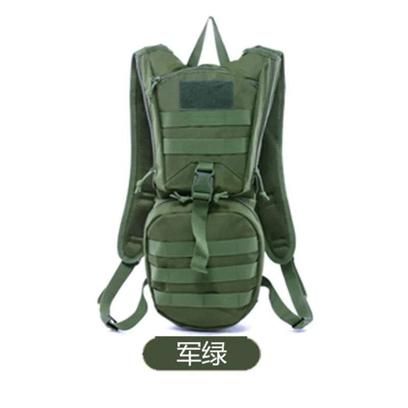 Multifunctional waterproof cycling backpack in camouflage pattern with physiological curve back plate