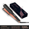 Hair straightener with negative ion technology and temperature display showing 207℃