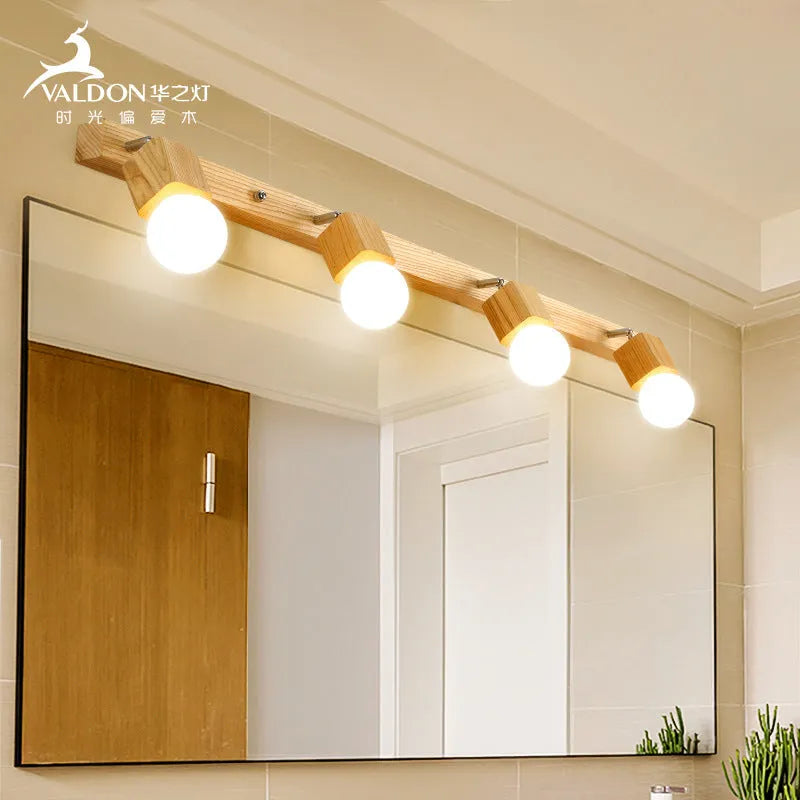 Mirror cabinet wall lamp with LED lights in white, warm, and tricolour options, 24cm size